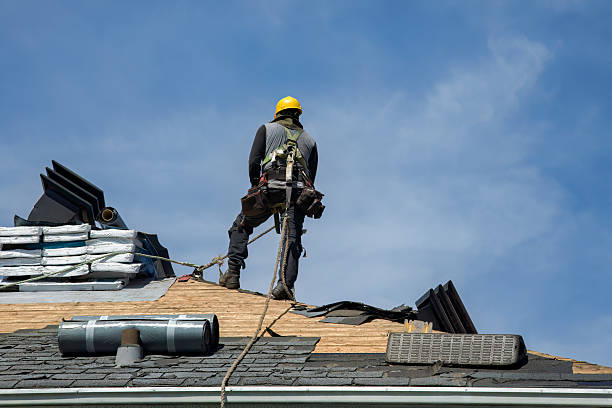 Professional Roof Installation technician working in Emden, IL